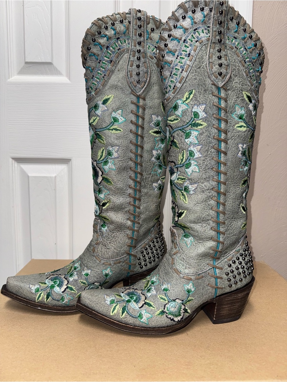 OLD GRINGO DOUBLE D RANCH Almost Famous Boot Vintage Ice -Sz 7.5 Like NEW IN BOX - Picture 7 of 13